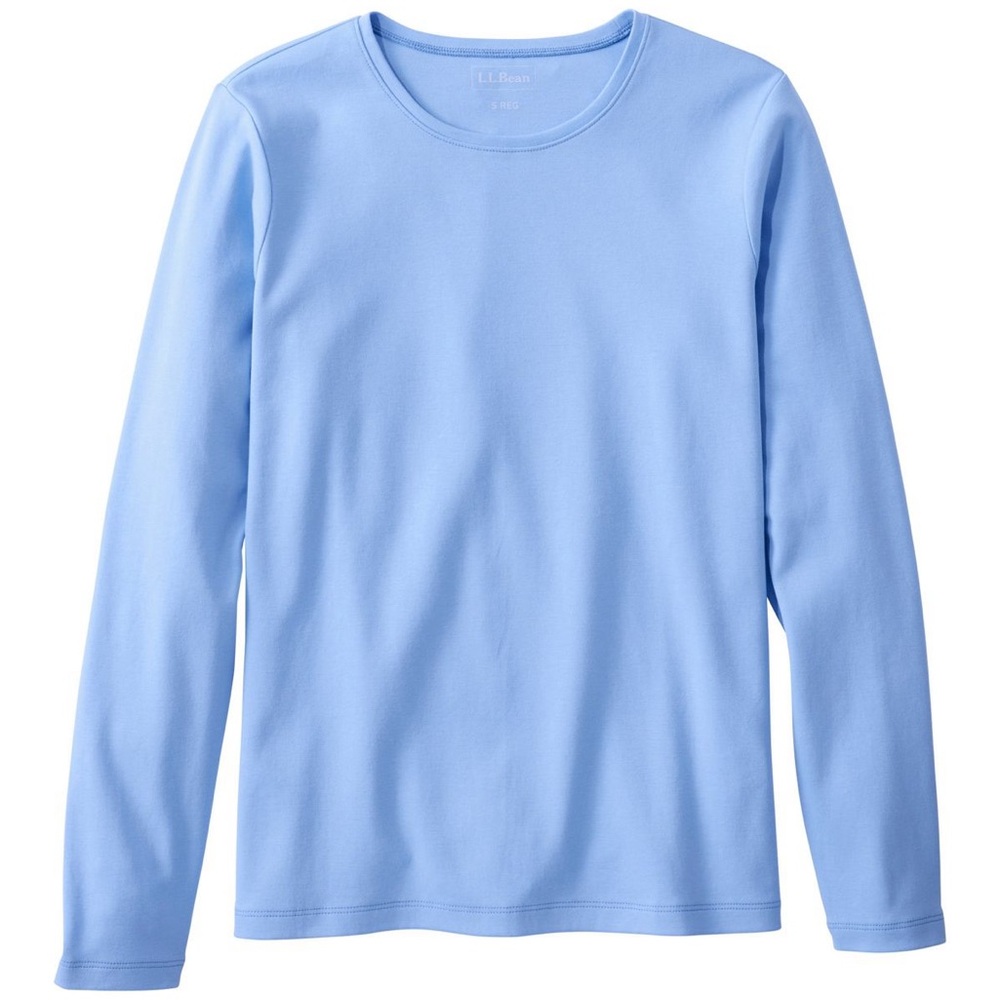 L.L. Bean Supima Cotton Blue Long Sleeve Tee XL Regular